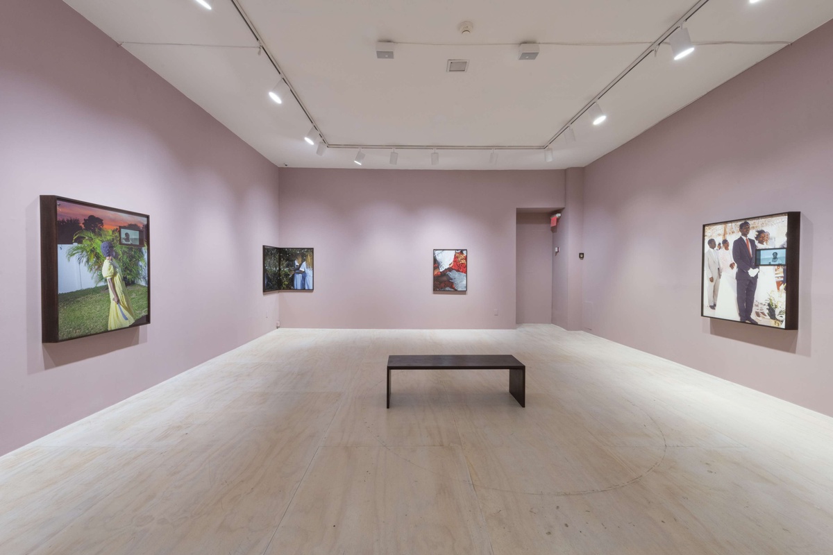 Installation view of work by Widline Cadet in exhibition *(Never) As I Was*: Studio Museum Artists in Residence 2020-21 on view at MoMA PS1 through February 27. Image courtesy MoMA PS1. Photo: Adam Reich